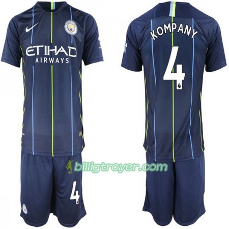 Billige Fotballdrakter Manchester City Kompany 4 Barn Bortedraktsett 2018/19 Kortermet